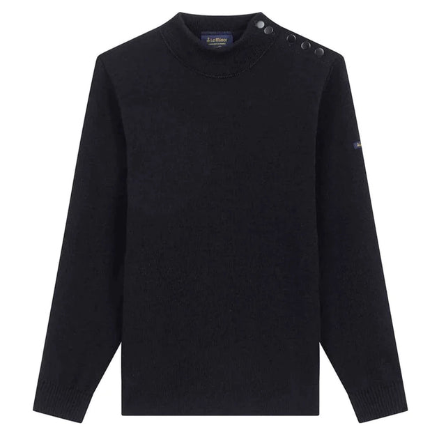 Le Minor Plain Sailor Sweater - Navy