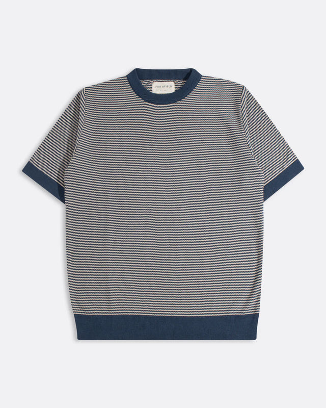 Far Afield Newport Knit T-Shirt - Blue
