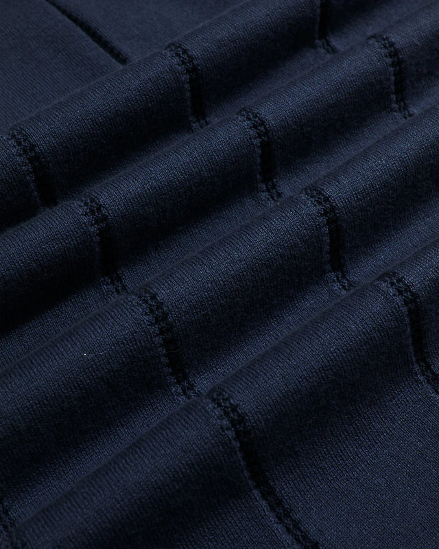 Far Afield Jacobs Knitted Polo Shirt - Navy