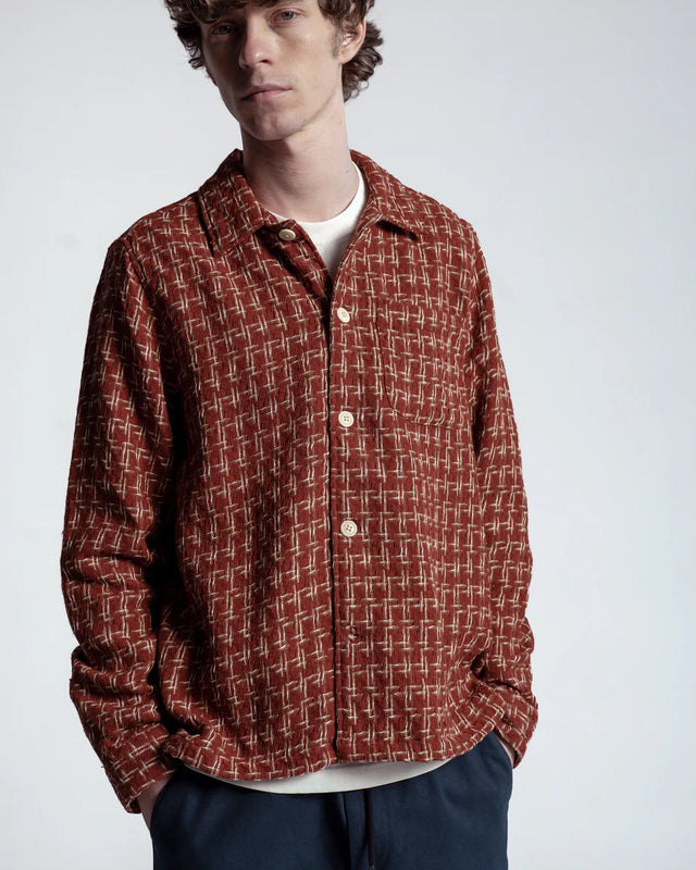 Far Afield Busey Architect Shirt - Burgundy