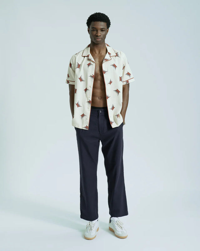 Far Afield Stachio Vulcano Print Short Sleeve Shirt - Sand