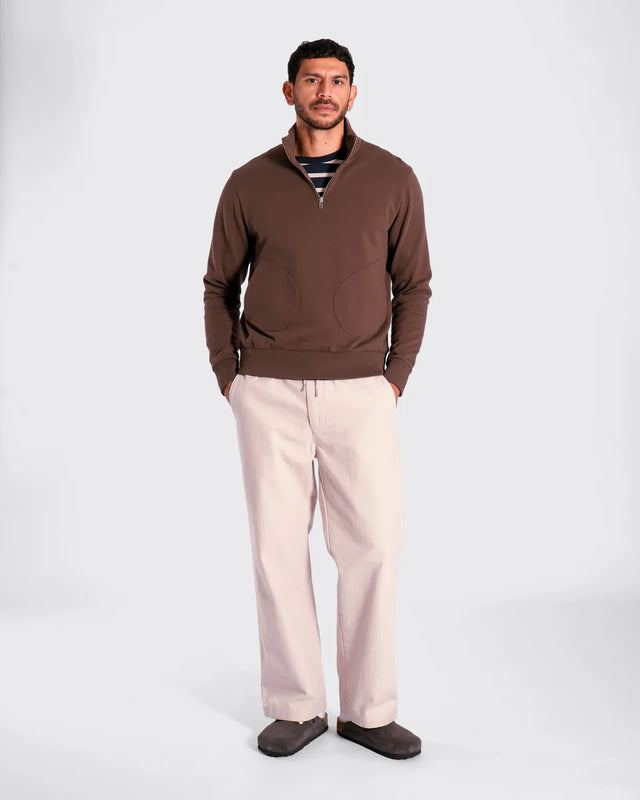 Far Afield Funnel Neck Sweatshirt - Brown