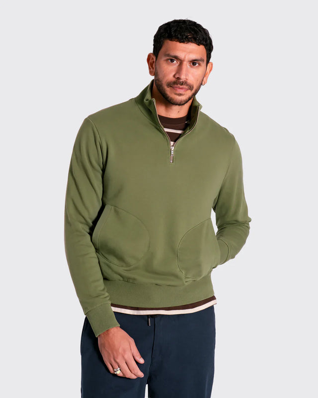 Far Afield Funnel Neck Sweatshirt - Green