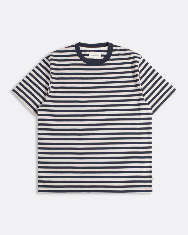 Far Afield Breton Stripe T-Shirt - Navy