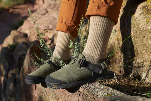 Bedrock Sandals Mountain Clog - Sagebrush  Suede Leather