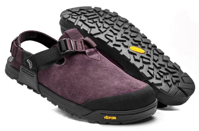 Bedrock Sandals Mountain Clog - Deep Plum Suede Leather