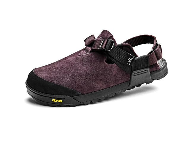 Bedrock Sandals Mountain Clog - Deep Plum Suede Leather