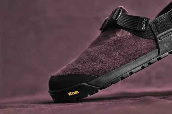 Bedrock Sandals Mountain Clog - Deep Plum Suede Leather