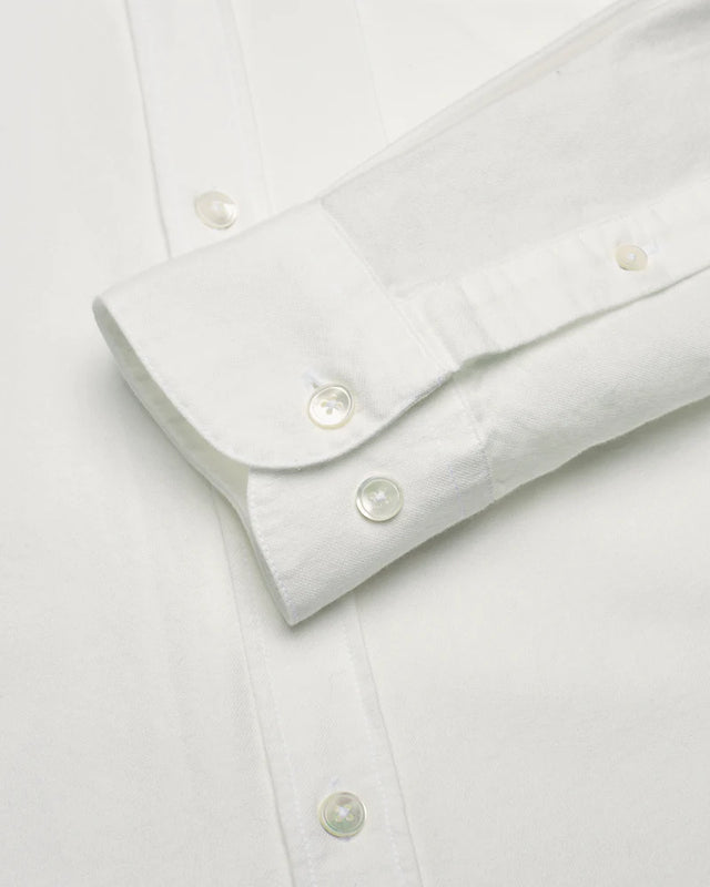Portuguese Flannel Belavista Oxford Button Down Shirt - Off White