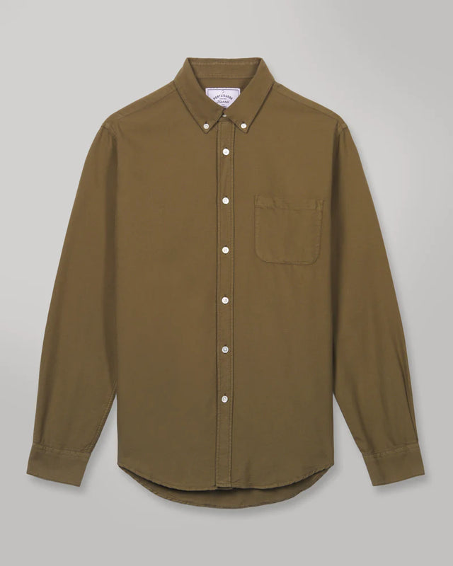 Portuguese Flannel Belavista Oxford Button Down Shirt - Olive