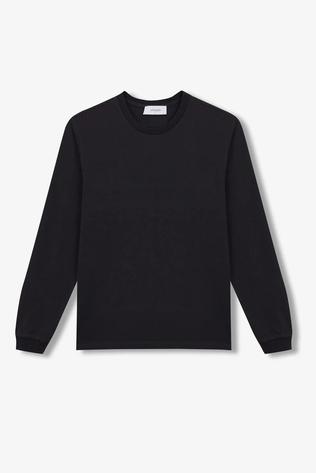 Unfeigned Basic Long Sleeve T-Shirt - Caviar