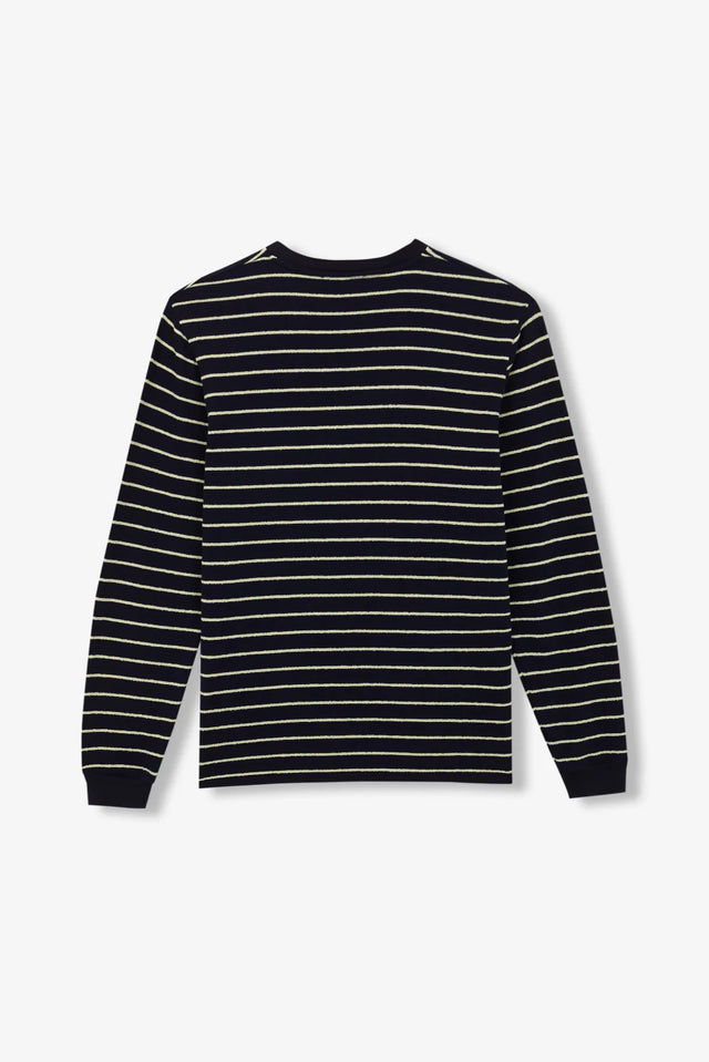 Unfeigned Basic Long Sleeve T-Shirt Terry - Blue Graphite