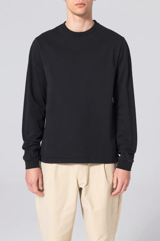 Unfeigned Basic Long Sleeve T-Shirt - Caviar