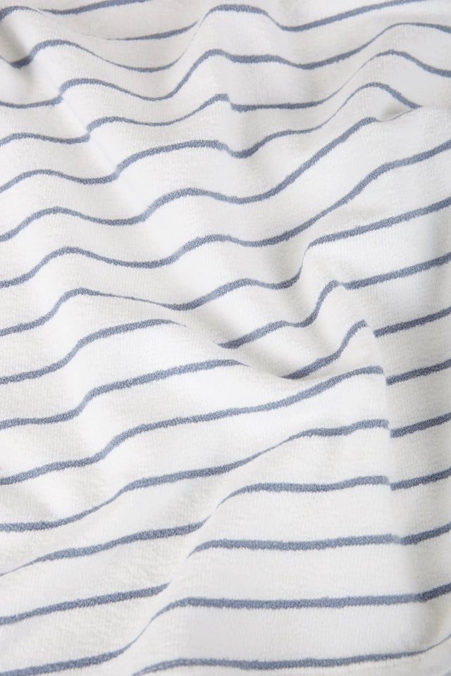 Unfeigned Basic Long Sleeve T-Shirt Terry - Marine Stripe