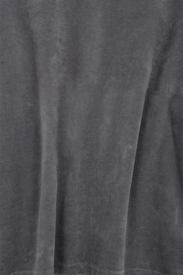 Unfeigned Basic Velour T-Shirt - Gargoyle