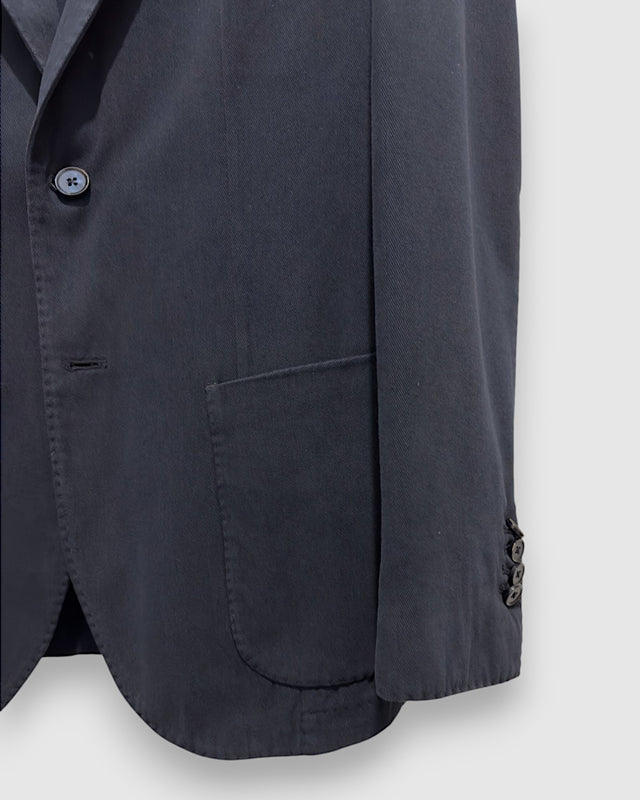 MCS Cotton & Cashmere Twill Rolled Three Button Blazer