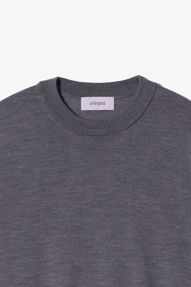Unfeigned Crewneck Merino Knit - Grey