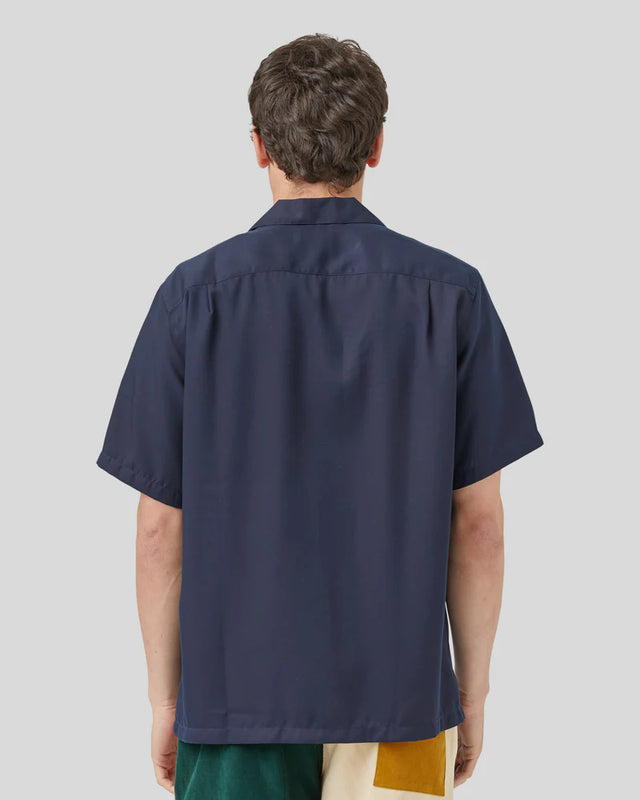 Portuguese Flannel Dogtown Short Sleeve Camp Shirt Navy