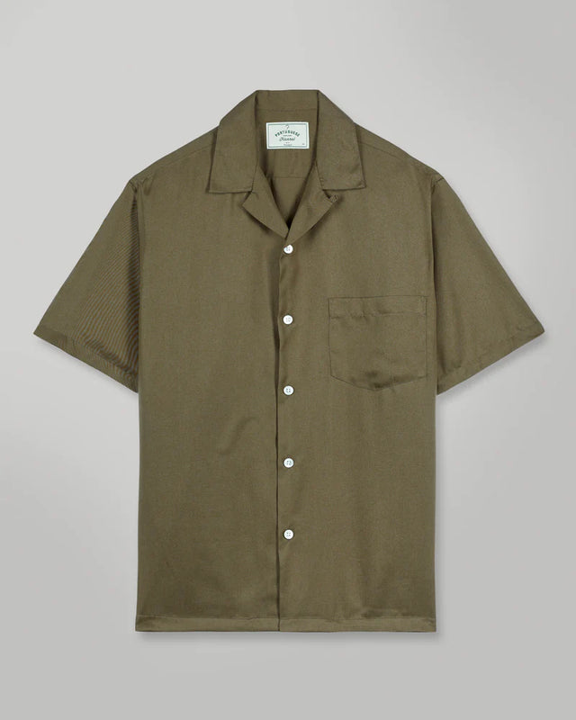 Portuguese Flannel Dogtown Short Sleeve Camp Shirt - Olive
