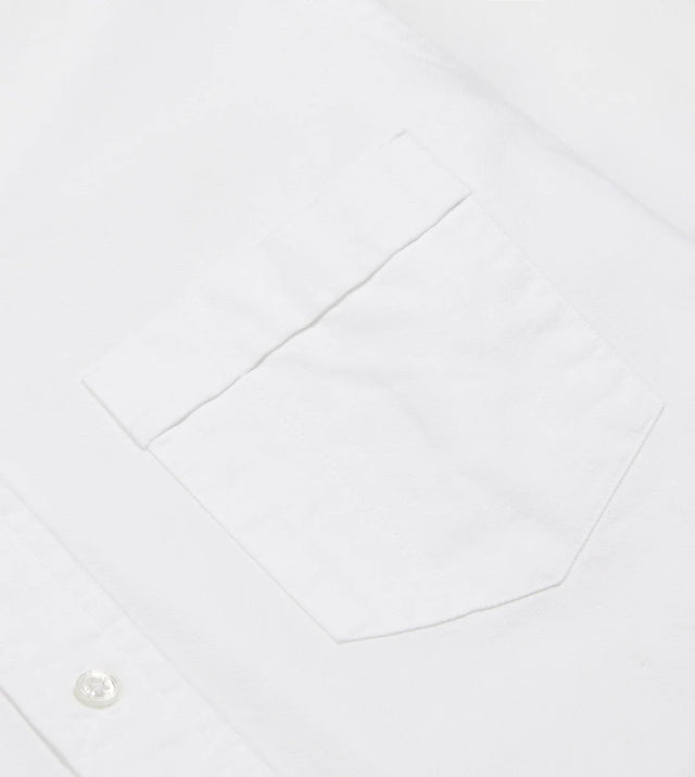 Drake's Cotton Oxford Cloth Button-Down Shirt - White