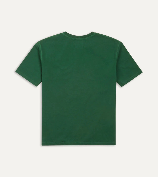 Drake's Cotton Crew Neck Hiking T-Shirt - Forest Green