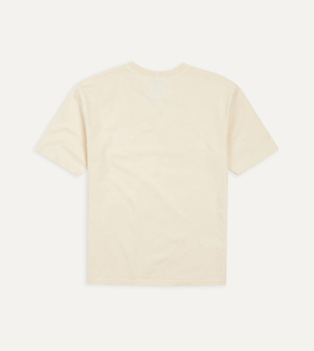 Drake's Cotton Crew Neck Hiking T-Shirt - Antique White