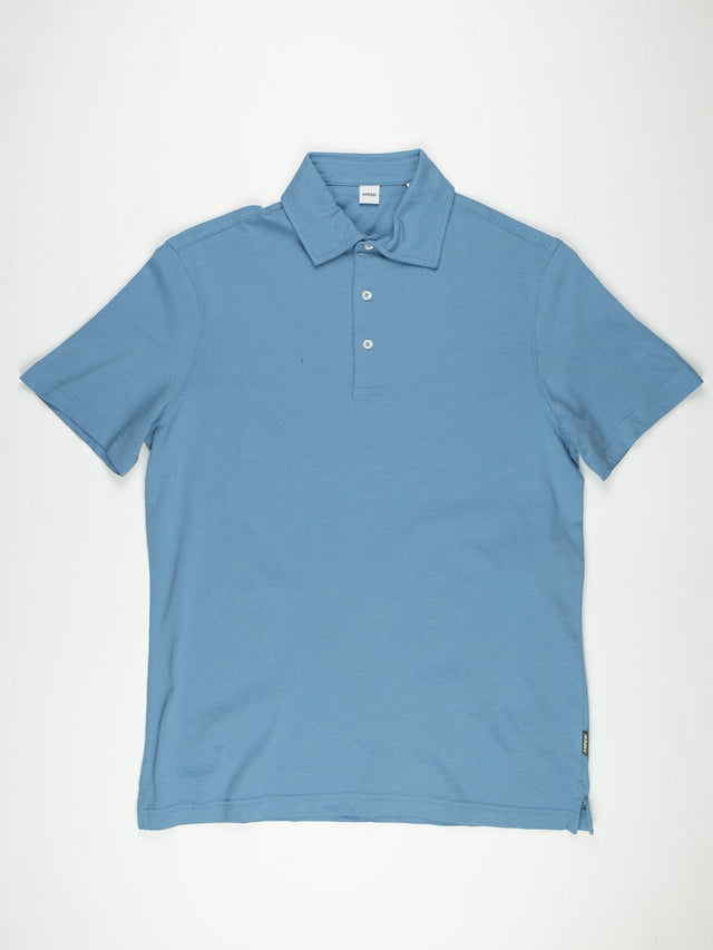 Aspesi Garment Dyed Jersey Polo - Sky Blue
