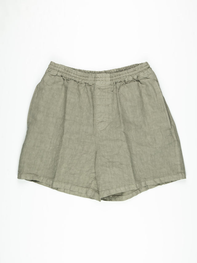 Aspesi Roque Linen Drawstring Shorts - Khaki