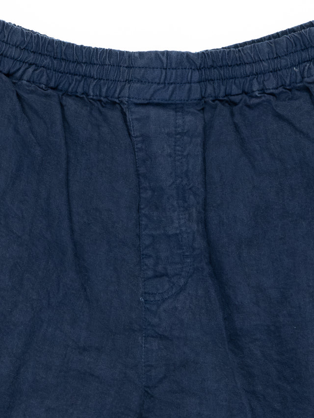 Aspesi Roque Linen Drawstring Shorts - Blue