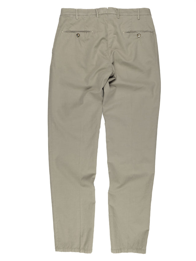 MCS Cotton/Linen Stretch Twill Trouser - Khaki