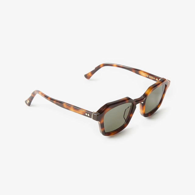 Oscar Deen Diego Sunglasses - Tortoise/Green