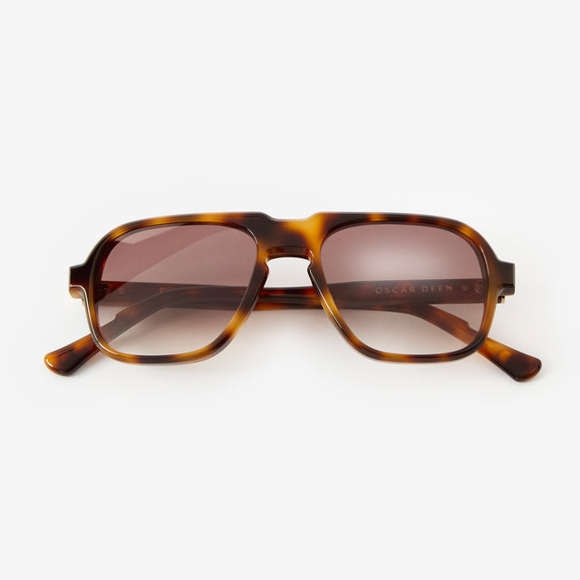 Oscar Deen Fraser Sunglasses - Tortoise/Claret Fade