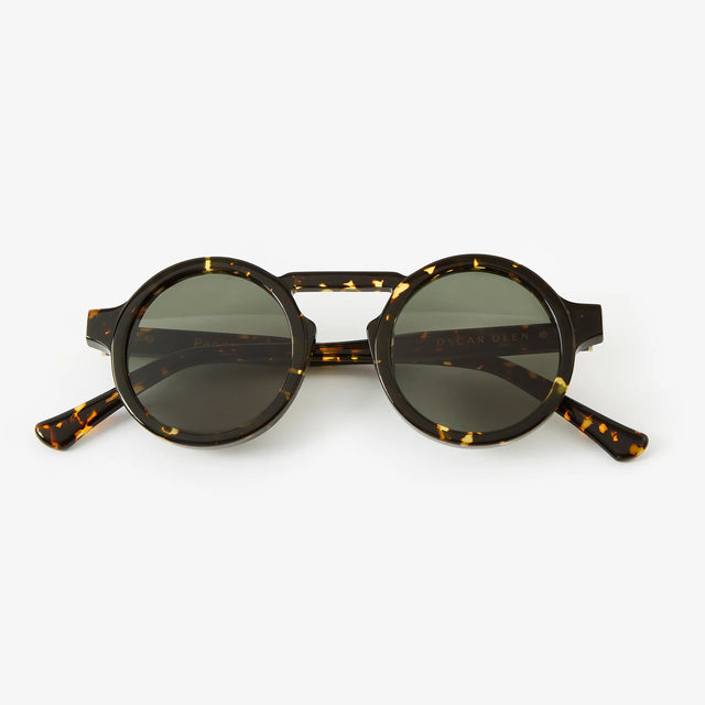 Oscar Deen Panda Sunglasses - Umber/Moss Green
