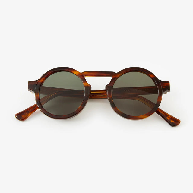 Oscar Deen Panda Sunglasses - Ember/Moss Green