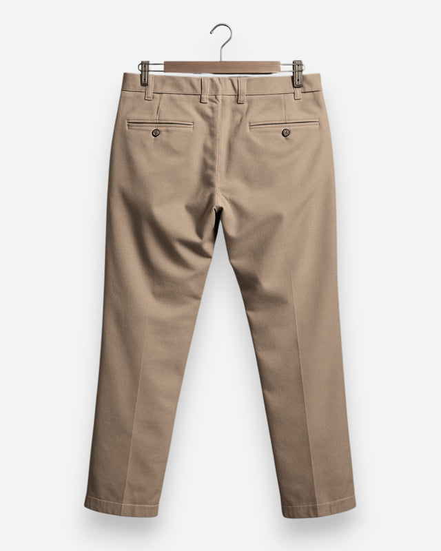 MCS Cotton & Lyocell Twill Stretch Trouser - Khaki
