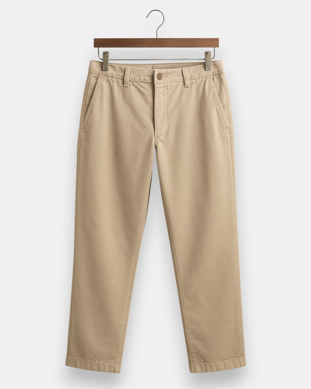 MCS Cotton & Lyocell Twill Stretch Trouser - Khaki