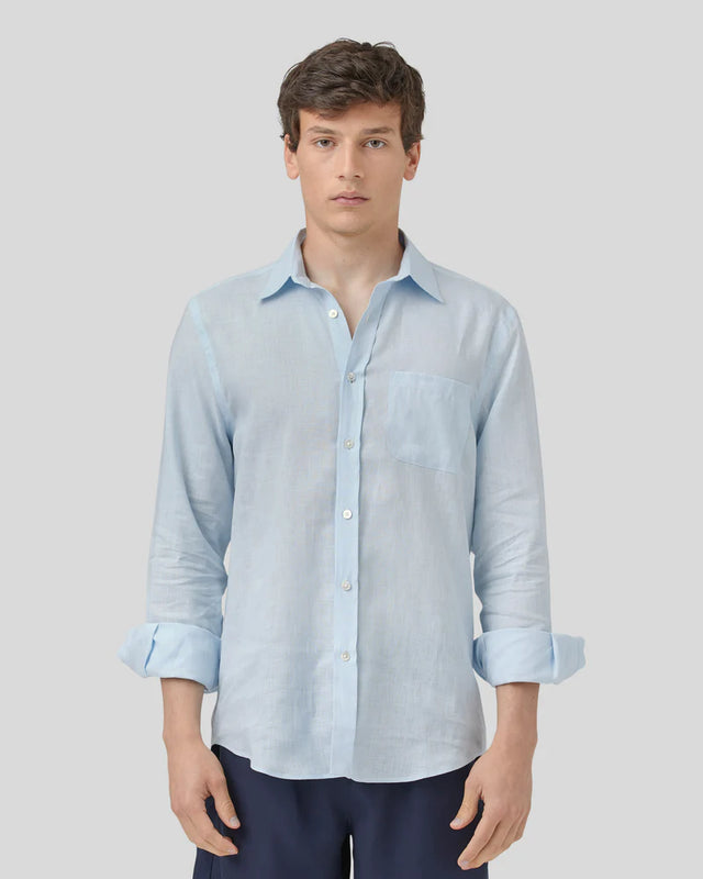 Portuguese Flannel Linen Shirt - Sky