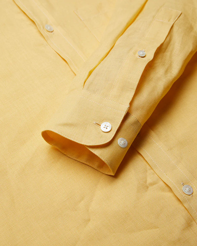 Portuguese Flannel Linen Shirt - Yellow