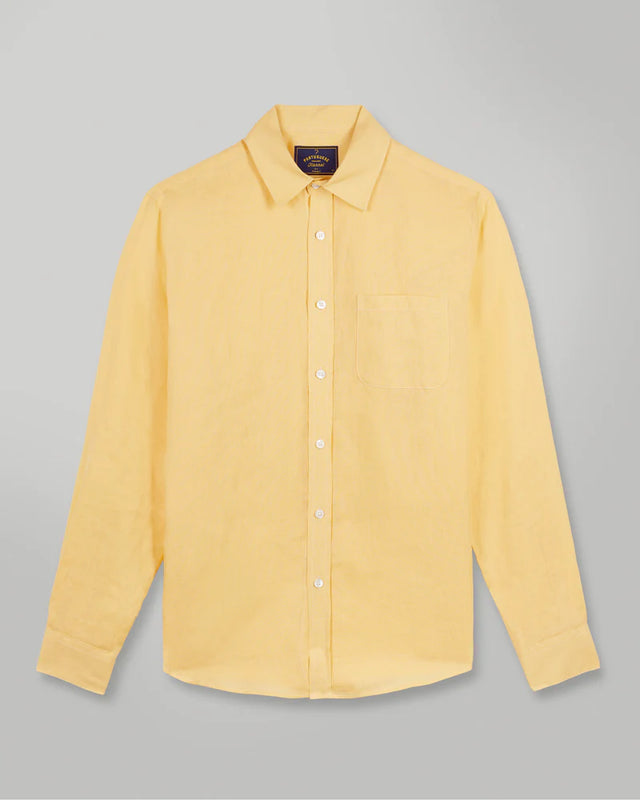 Portuguese Flannel Linen Shirt - Yellow