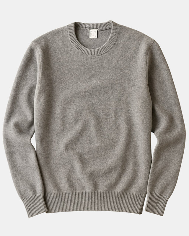 MCS Lambswool Crew Neck Pullover - Light Grey