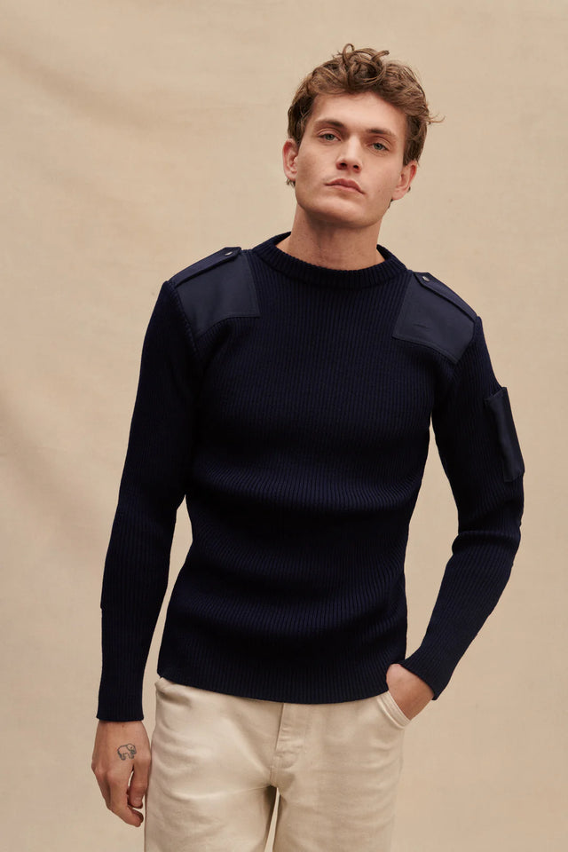 Le Minor Officer Sweater - Navy