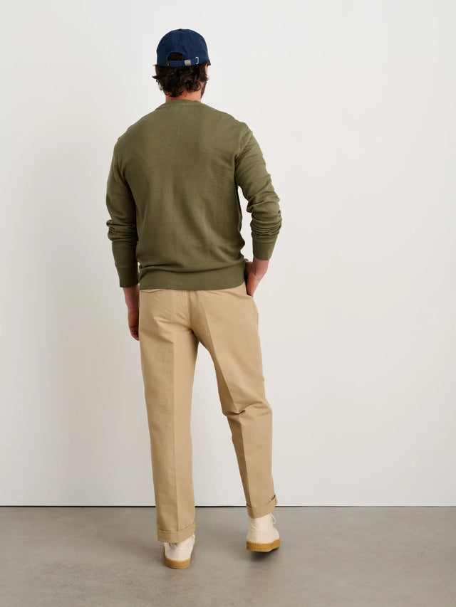 Alex Mill Garment Dyed Light Weight Cotton Pullover - Bay Leaf