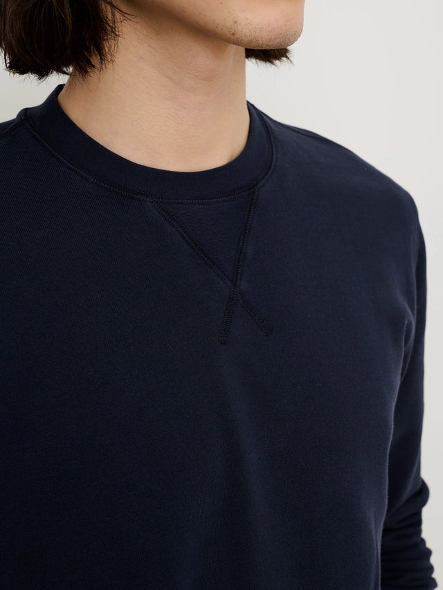 Alex Mill Garment Dyed Light Weight Cotton Pullover - Dark Navy