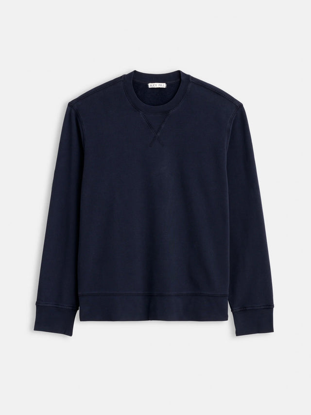 Alex Mill Garment Dyed Light Weight Cotton Pullover - Dark Navy