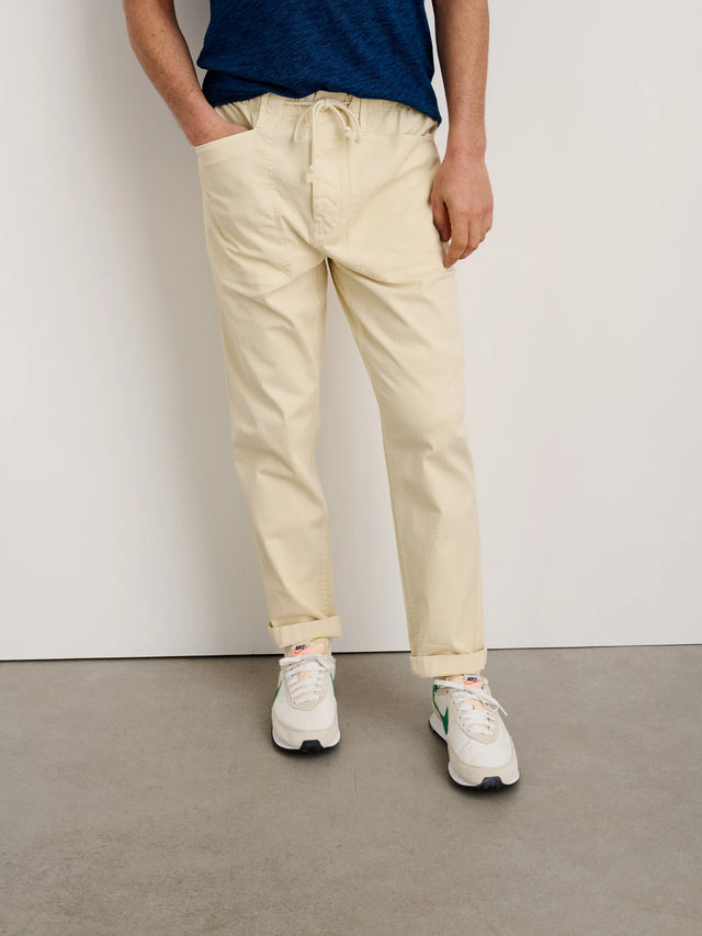 Alex Mill Pull-On Button Fly Pant - Oat Milk