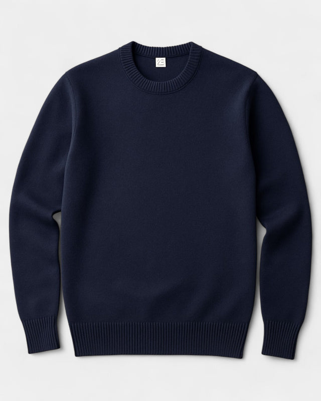 MCS Lambswool Crew Neck Pullover - Navy