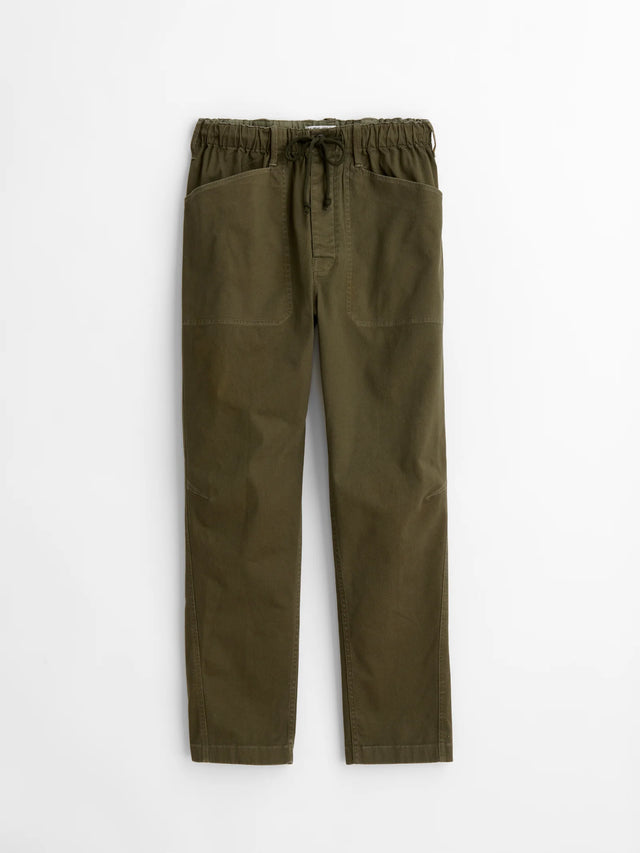 Alex Mill Pull-On Button Fly Pant - Olive