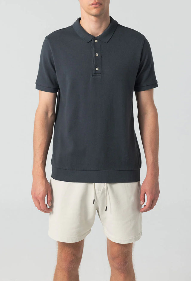 Unfeigned Short Sleeve Polo - Blue Graphite