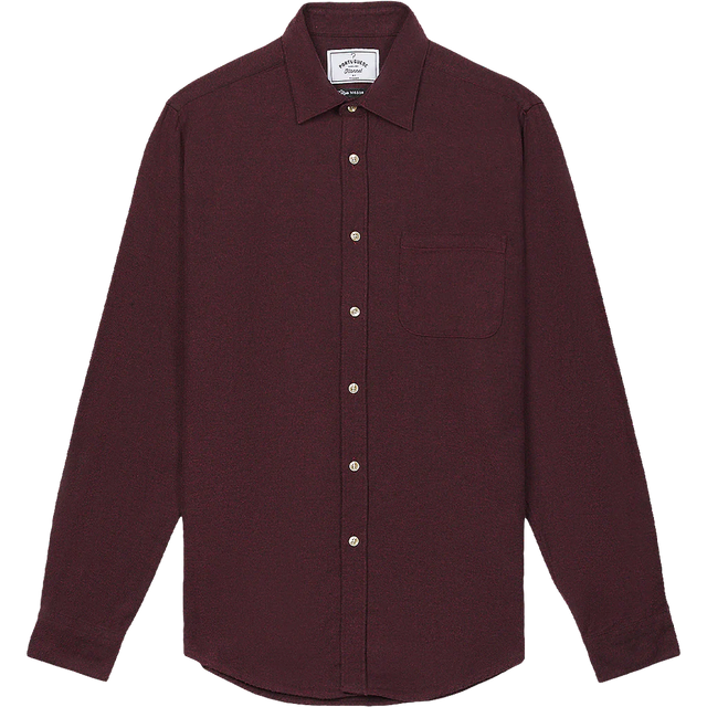 Portuguese Flannel Teca Flannel Shirt - Bordeaux