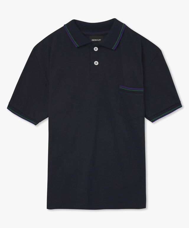 Howlin' Rave to the Rhythm Piquet Pocket Polo - Navy